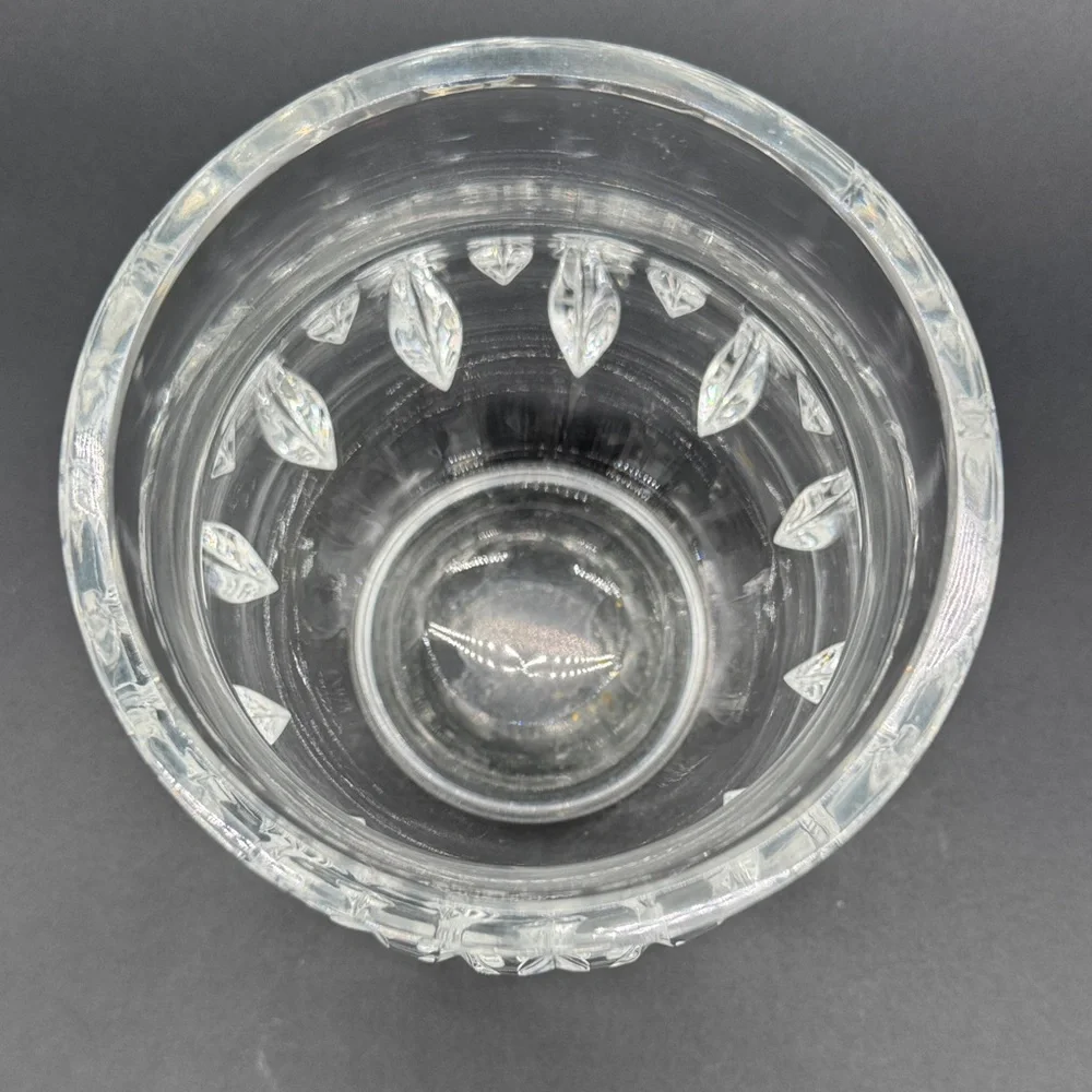 MARQUIS By WATERFORD Crystal Vase Candle Votive 5 1/2in ARIEL Pattern Vintage